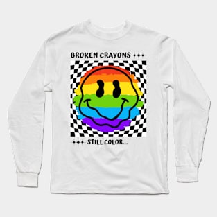 Broken Crayons Still Color Long Sleeve T-Shirt